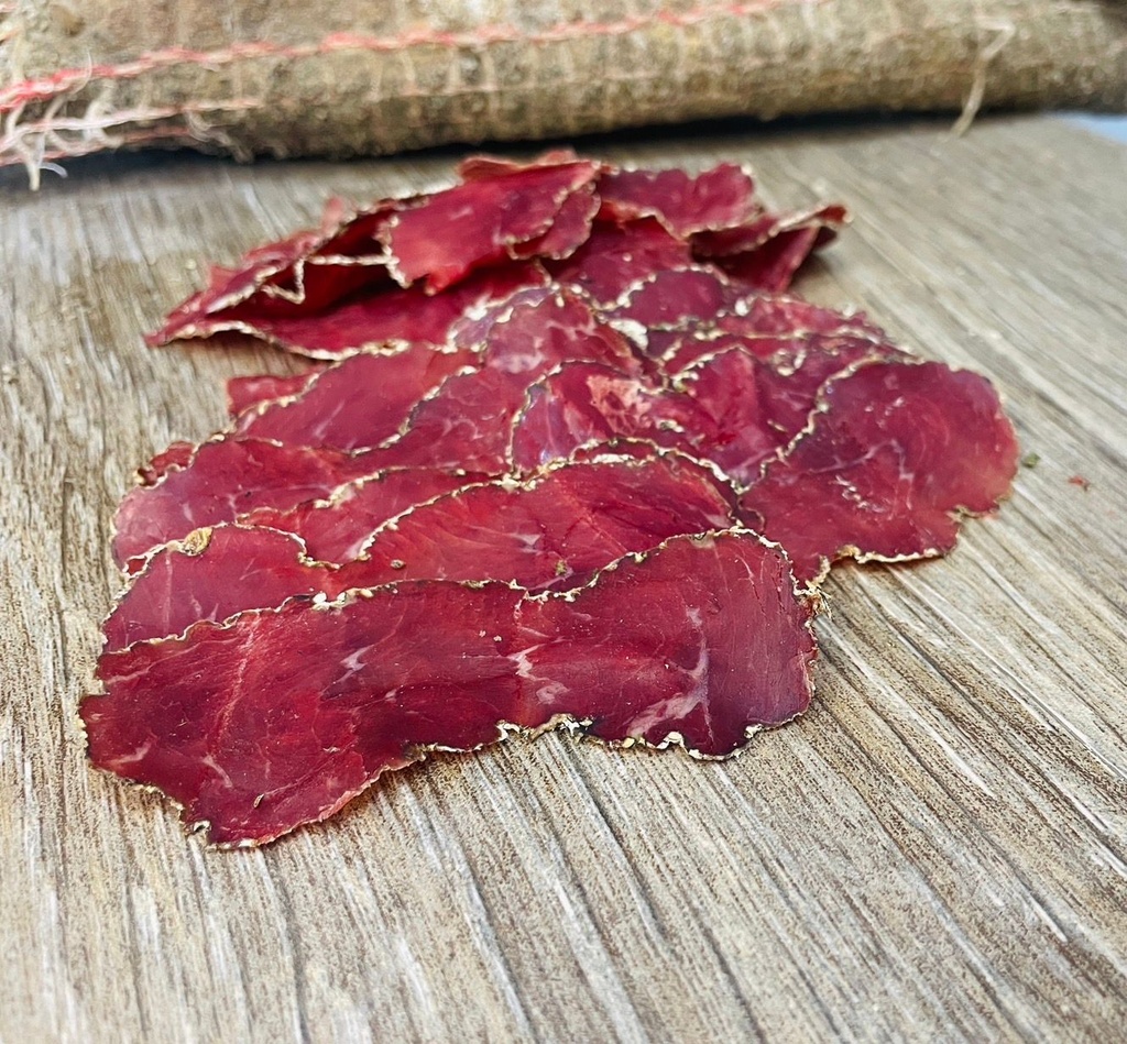 Bresaola sliced